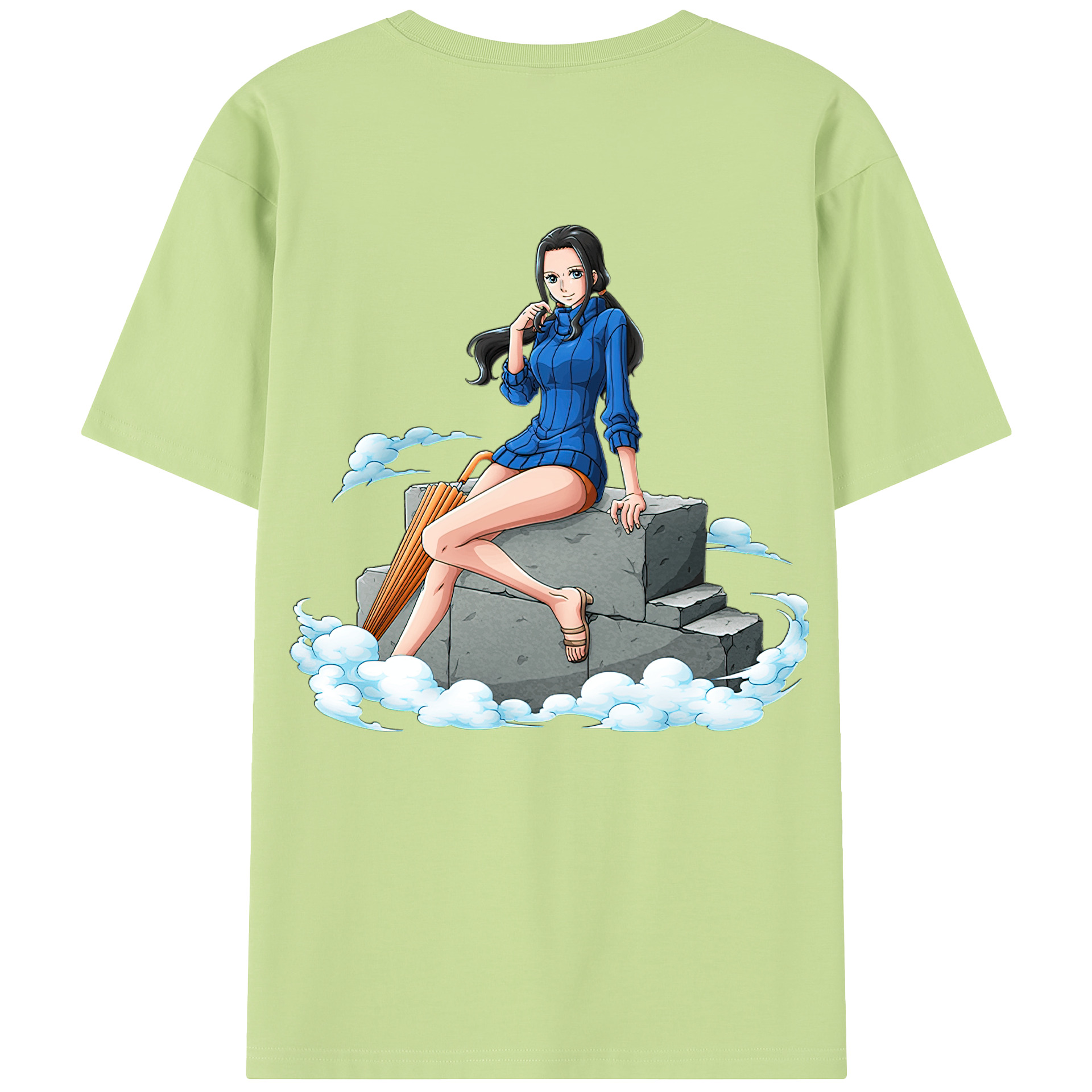 ワンピース ニコ・ロビン ONE PIECE Nico Robin 綿100％半袖Tシャツ（背面プリント）